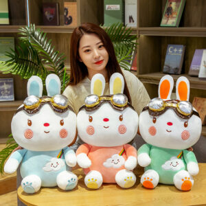 Adorable Plush Rabbit Pilot - Soft Animal Toy with a Dreamy Flight Theme