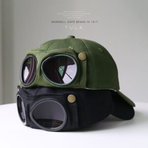 Pilot Cap with Personalized Glasses